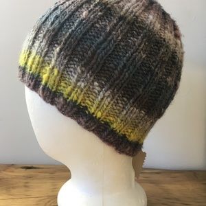 Hand knit Noro wool beanie toque hat adult